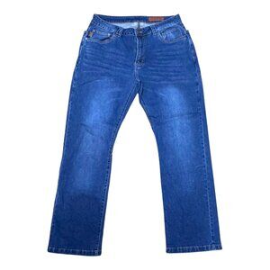 Savage Tacticians Mens 34x30 Blue Denim Jeans Y2K Medium Wash Tactical Pants